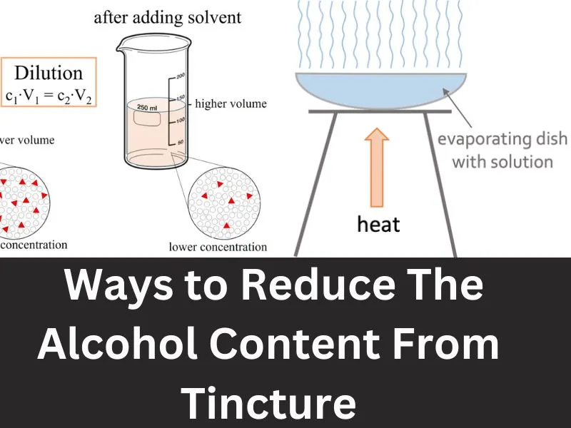 Ways to reduce the alcohol content from Tincture